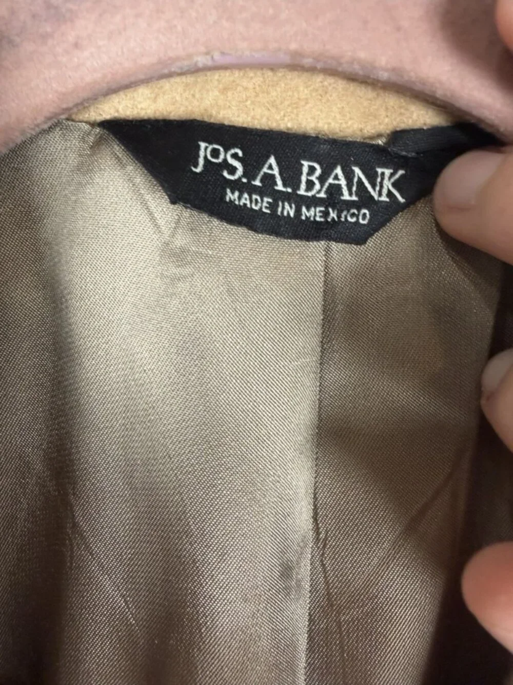 Jos. A. Bank 100% Camel Hair Sport Coat Blazer Men's 44R Camel 2 Button